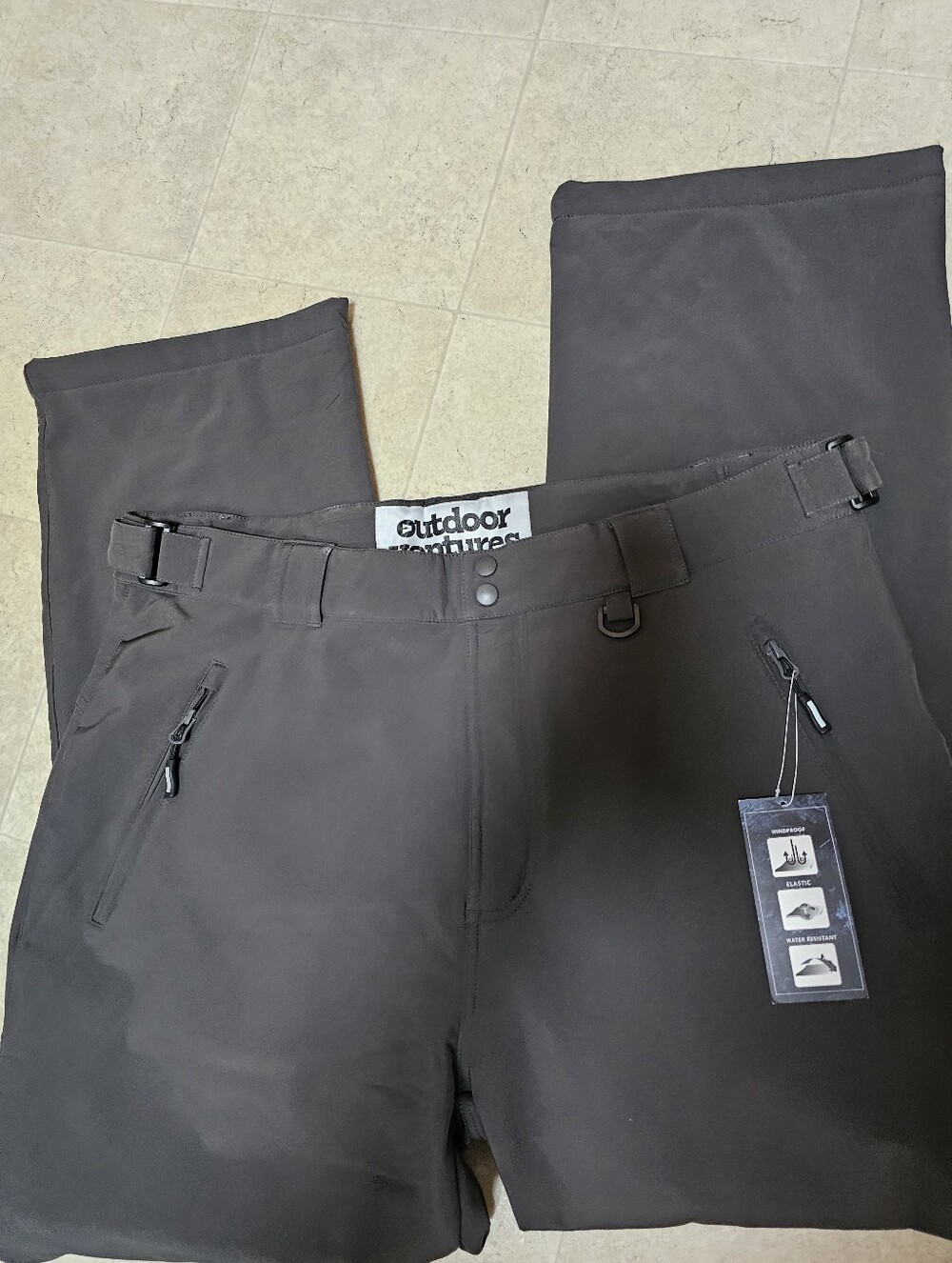 Outdoor Ventures Men's Snow Pants 2XL NWT Fleece Lined Softshell Ski Waterproof